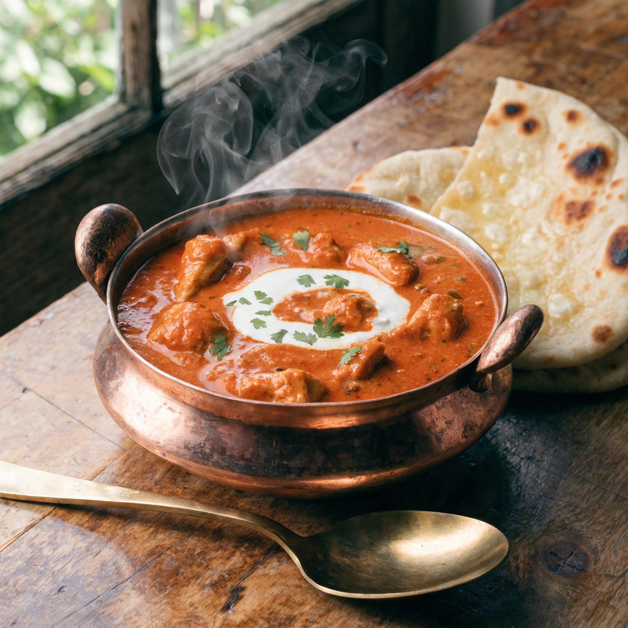 Butter Chicken in a copper bowl
